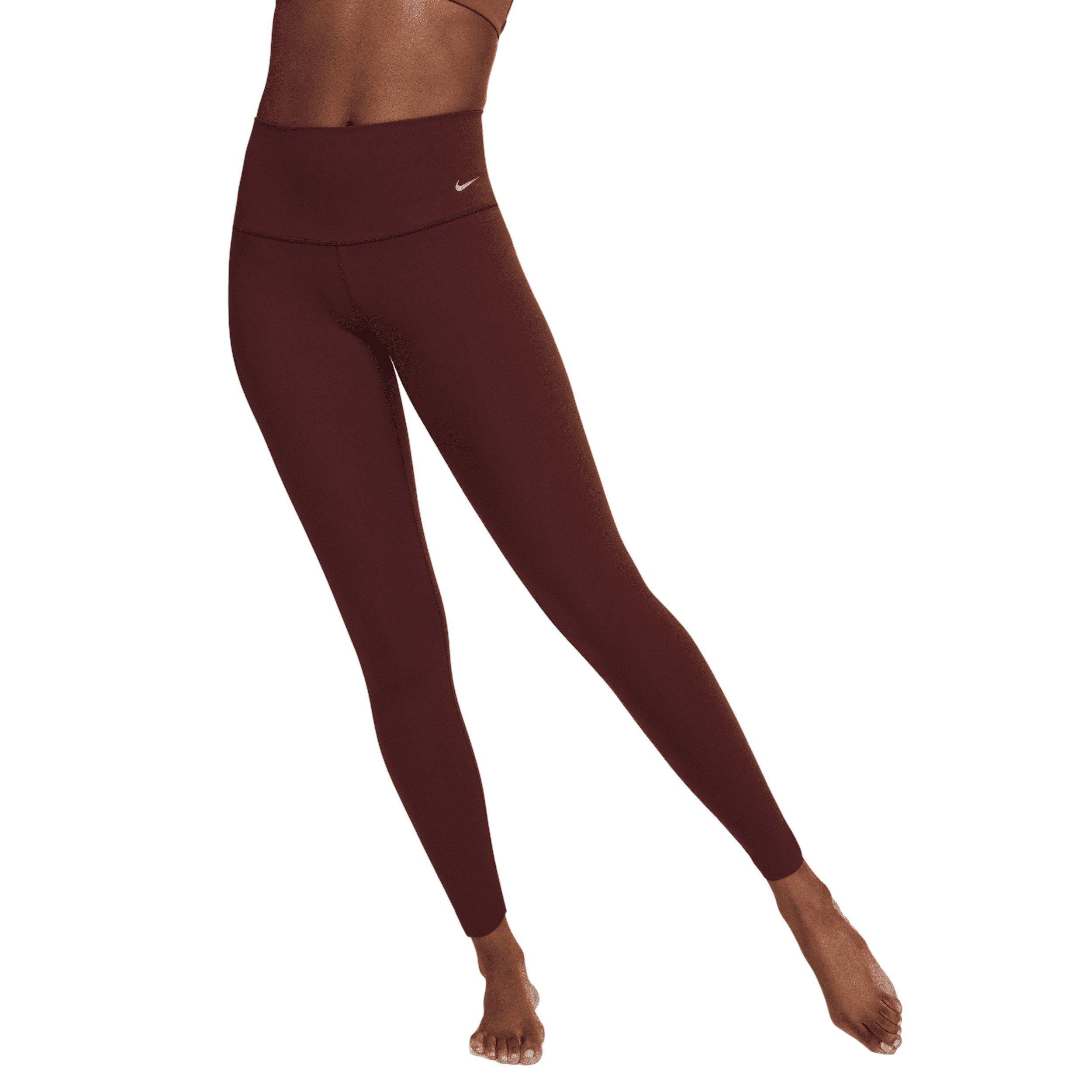 Nike Women's Zenvy Gentle-Support High-Waisted Full length Leggings - Burgundy - BURGUNDY